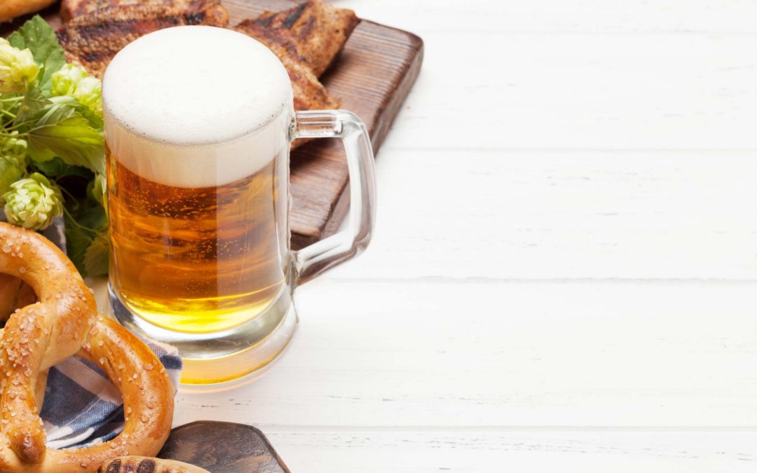 Weizen und Brezel im Oktober.